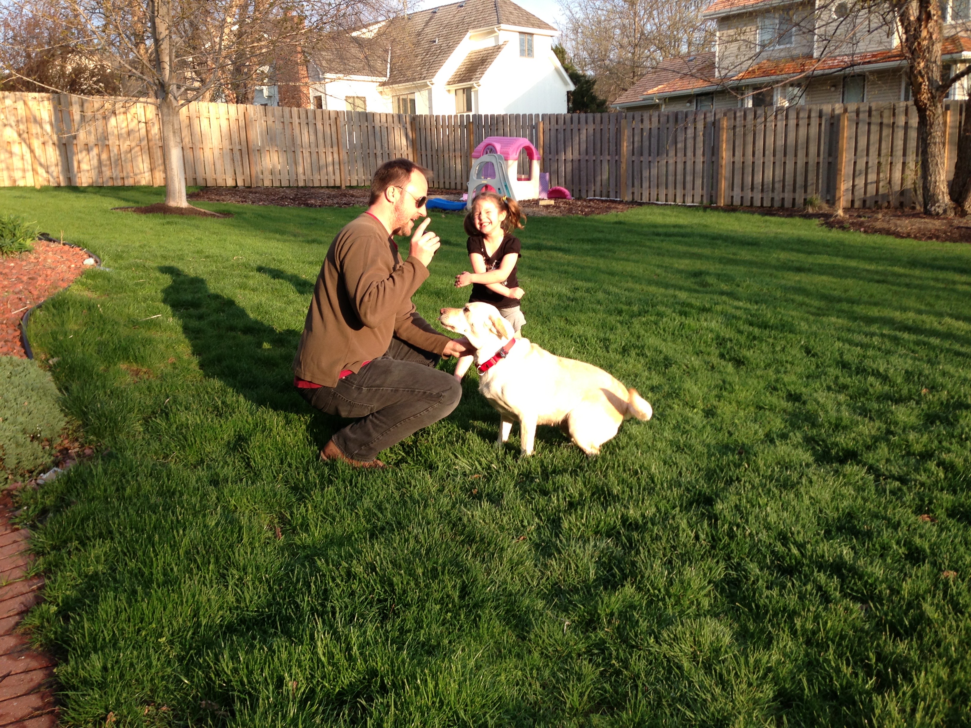 David Trains w Child - Omaha In Home Dog Training